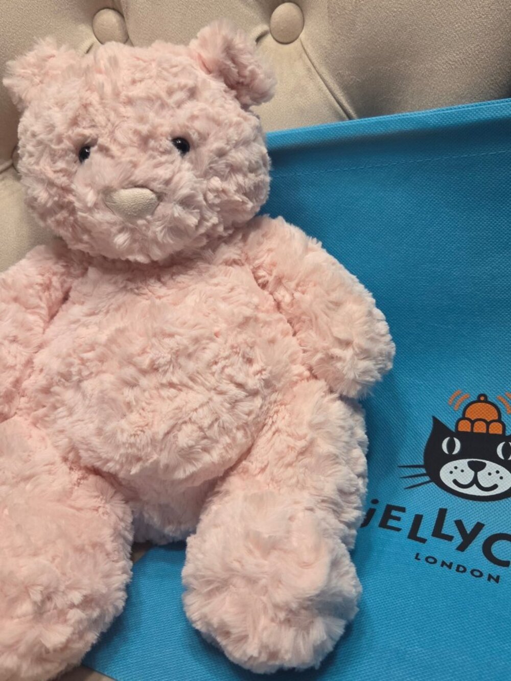 Jellycat Leola Bear Large 14 Inch Pink Plush Teddy Bear NWT